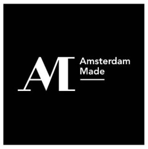 logo amsterdam made wit op zwart